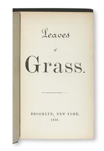 WHITMAN, WALT. Leaves of Grass.